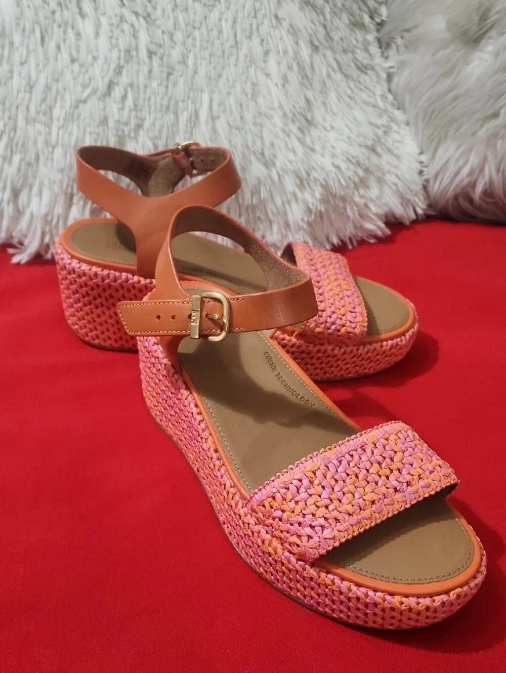 FitFlop Platfforms Woven Wedge Ankle-Strap Sandals